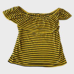 NWT Splendid Venice Stripe Off Shoulder Top, XL